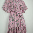 Sally Phillips Pretty In Pink Pleated Mini Dress Size 12 by SwapUp-Online Second Hand Store-Online Thrift Store