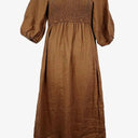 Seed Cinnamon Puff Sleeve Linen Dress Size 10 by SwapUp-Online Second Hand Store-Online Thrift Store