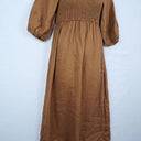 Seed Cinnamon Puff Sleeve Linen Dress Size 10 by SwapUp-Online Second Hand Store-Online Thrift Store