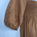 Seed Cinnamon Puff Sleeve Linen Dress Size 10 by SwapUp-Online Second Hand Store-Online Thrift Store