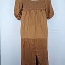 Seed Cinnamon Puff Sleeve Linen Dress Size 10 by SwapUp-Online Second Hand Store-Online Thrift Store