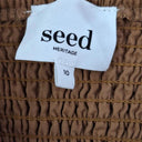 Seed Cinnamon Puff Sleeve Linen Dress Size 10 by SwapUp-Online Second Hand Store-Online Thrift Store