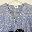 Seed Lace Up Blue Paisley Blouse Size 6 by SwapUp-Online Second Hand Store-Online Thrift Store