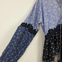 Seed Lace Up Blue Paisley Blouse Size 6 by SwapUp-Online Second Hand Store-Online Thrift Store
