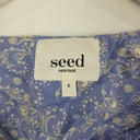 Seed Lace Up Blue Paisley Blouse Size 6 by SwapUp-Online Second Hand Store-Online Thrift Store