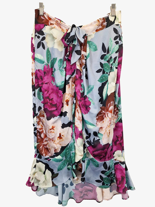Sheike Graceful Floral Satin Midi Skirt Size 12 by SwapUp-Online Second Hand Store-Online Thrift Store