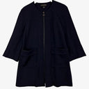 St John Collection Navy Wool Blend Zip Up Jacket Size S by SwapUp-Online Second Hand Store-Online Thrift Store