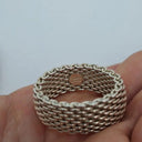 Tiffany & Co Sterling Silver Somerset Mesh Ring Size XL by SwapUp-Online Second Hand Store-Online Thrift Store