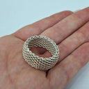 Tiffany & Co Sterling Silver Somerset Mesh Ring Size XL by SwapUp-Online Second Hand Store-Online Thrift Store