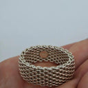 Tiffany & Co Sterling Silver Somerset Mesh Ring Size XL by SwapUp-Online Second Hand Store-Online Thrift Store