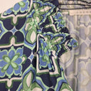 Trenery Navy Tiled Geo Casual Top Size S by SwapUp-Online Second Hand Store-Online Thrift Store