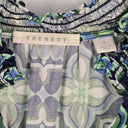 Trenery Navy Tiled Geo Casual Top Size S by SwapUp-Online Second Hand Store-Online Thrift Store