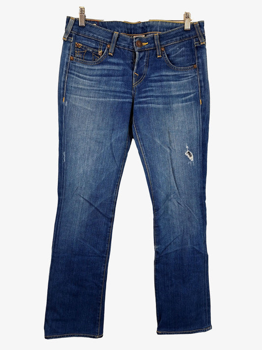 True Religion Essential Distressed Mid Wash Jeans Size M by SwapUp-Online Second Hand Store-Online Thrift Store