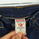 True Religion Indigo Contrast Stitch Cropped Skinny Denim Jeans Size 12 by SwapUp-Online Second Hand Store-Online Thrift Store
