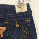 True Religion Indigo Contrast Stitch Cropped Skinny Denim Jeans Size 12 by SwapUp-Online Second Hand Store-Online Thrift Store