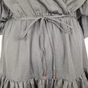 Tussah Khaki Frilly Crossover Mini Dress Size 12 by SwapUp-Online Second Hand Store-Online Thrift Store