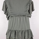 Tussah Khaki Frilly Crossover Mini Dress Size 12 by SwapUp-Online Second Hand Store-Online Thrift Store