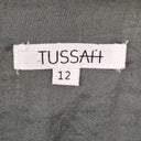 Tussah Khaki Frilly Crossover Mini Dress Size 12 by SwapUp-Online Second Hand Store-Online Thrift Store