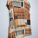 Veronika Maine Brown Hues Silk Long Top Size 16 by SwapUp-Online Second Hand Store-Online Thrift Store
