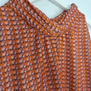 Veronika Maine Geometric High Neck Gathered Top Size 14 by SwapUp-Online Second Hand Store-Online Thrift Store
