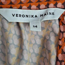 Veronika Maine Geometric High Neck Gathered Top Size 14 by SwapUp-Online Second Hand Store-Online Thrift Store