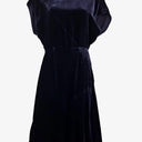 Whistles Indigo Velvet Open Back Dress Size 6 by SwapUp-Online Second Hand Store-Online Thrift Store