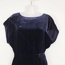 Whistles Indigo Velvet Open Back Dress Size 6 by SwapUp-Online Second Hand Store-Online Thrift Store