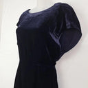 Whistles Indigo Velvet Open Back Dress Size 6 by SwapUp-Online Second Hand Store-Online Thrift Store