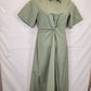 Willa Sage Draped Shirt Maxi Dress Size 12 by SwapUp-Online Second Hand Store-Online Thrift Store