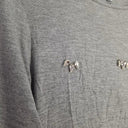 Witchery Grey Marle Embellished Front Top Size S by SwapUp-Online Second Hand Store-Online Thrift Store