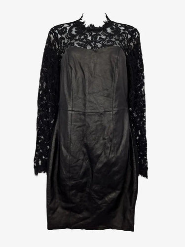 Witchery Lace & Leather Midi Dress Size 10 by SwapUp-Online Second Hand Store-Online Thrift Store