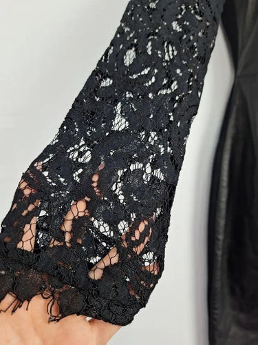 Witchery Lace & Leather Midi Dress Size 10 by SwapUp-Online Second Hand Store-Online Thrift Store