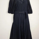 Witchery Navy Broderie Belted Shirt Midi Dress Size 12 by SwapUp-Online Second Hand Store-Online Thrift Store