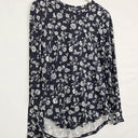 Witchery Navy Floral Long Sleeve Staple Top Size S by SwapUp-Online Second Hand Store-Online Thrift Store