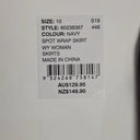 Witchery Navy Spotted Wrap Midi Skirt Size 10 by SwapUp-Online Second Hand Store-Online Thrift Store