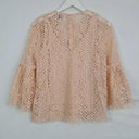 Witchery Peach Lace Shell Frilled Top Size 8 by SwapUp-Online Second Hand Store-Online Thrift Store