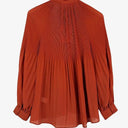 Witchery Rust Pleated Drapey Shirt Size 8 by SwapUp-Online Second Hand Store-Online Thrift Store