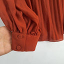Witchery Rust Pleated Drapey Shirt Size 8 by SwapUp-Online Second Hand Store-Online Thrift Store
