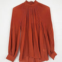 Witchery Rust Pleated Drapey Shirt Size 8 by SwapUp-Online Second Hand Store-Online Thrift Store