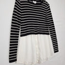 Witchery Stripe Knit Hybrid Top Size S by SwapUp-Online Second Hand Store-Online Thrift Store