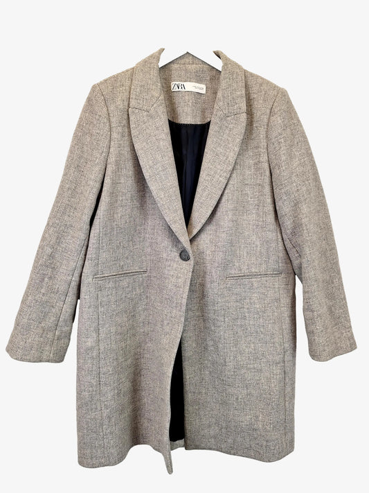 Zara Classy Cool Longline Coat Size XL by SwapUp-Online Second Hand Store-Online Thrift Store