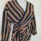 Zara Elegant Multi Stripe Wrap Top Size S by SwapUp-Online Second Hand Store-Online Thrift Store