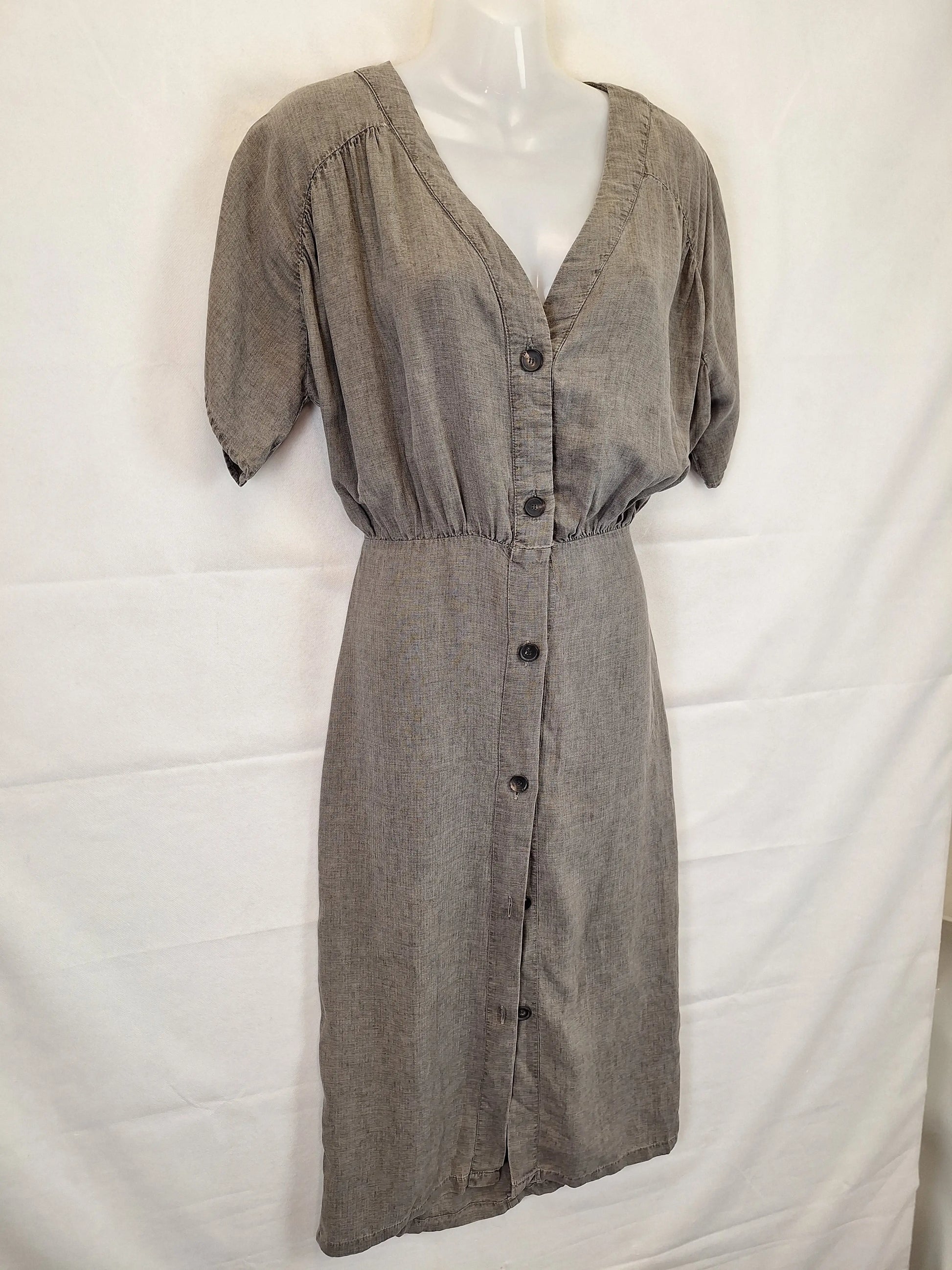 Zara Everyday V Neck Midi Dress Size XS by SwapUp-Online Second Hand Store-Online Thrift Store