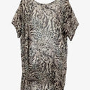 Zimmermann Silver Grey Leopard Silk Dress Size 12 by SwapUp-Online Second Hand Store-Online Thrift Store
