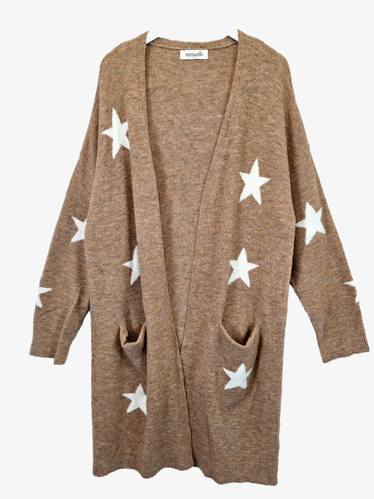 virtuelle Star Slouchy Winter Cardigan Size M by SwapUp-Online Second Hand Store-Online Thrift Store