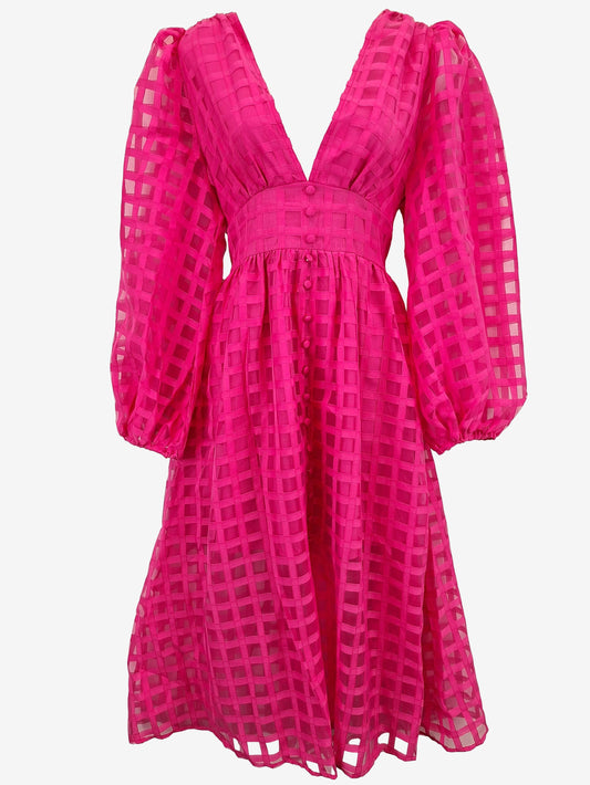 Assorted Brands Formal Fuchsia Balloon Sleeve Maxi Dress Size 12 by SwapUp-Online Second Hand Store-Online Thrift Store