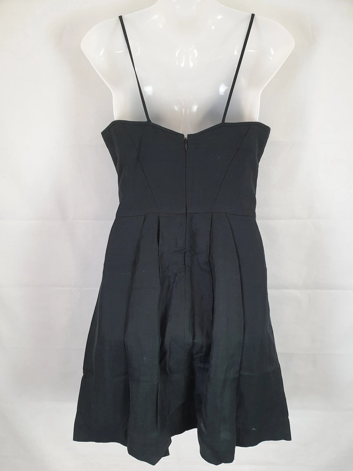 Cue Linen Midi Dress Size 8 by SwapUp-Second Hand Shop-Thrift Store-Op Shop 