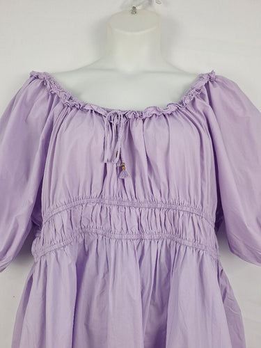 Bohemian Traders Lavender Puff Sleeve Maxi Dress Size XXXXL by SwapUp-Online Second Hand Store-Online Thrift Store