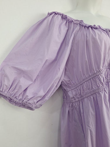 Bohemian Traders Lavender Puff Sleeve Maxi Dress Size XXXXL by SwapUp-Online Second Hand Store-Online Thrift Store