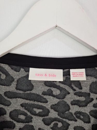 Sass & Bide Textured Leopard Semi-Sheer Top Size XS by SwapUp-Online Second Hand Store-Online Thrift Store